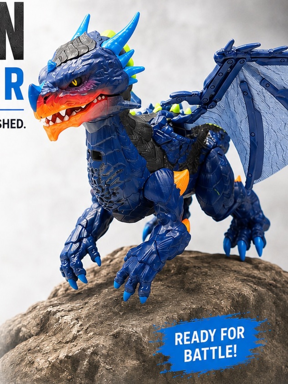 WowWee Untamed Legends Vulcan Dark Blue Dragon